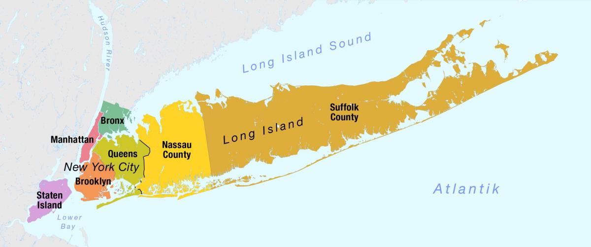 Long Island district map